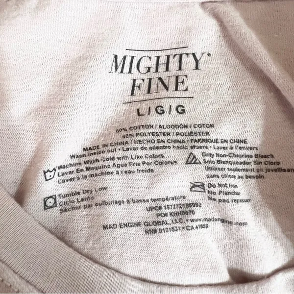 Mighty Fine Cats Short Sleeve T-Shirt - Light Pink Size Large - Image 6