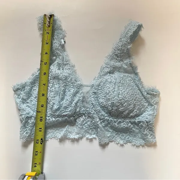 Aerie Eyelash Lace Plunge Bralette‎ Women’s size Medium - Image 13