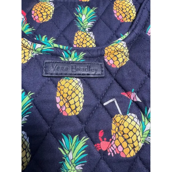 VERA BRADLEY LARGE GLENNA "TOUCAN PARTY" PATTERN‎ Bag Navy Blue Beach Travel - Image 2