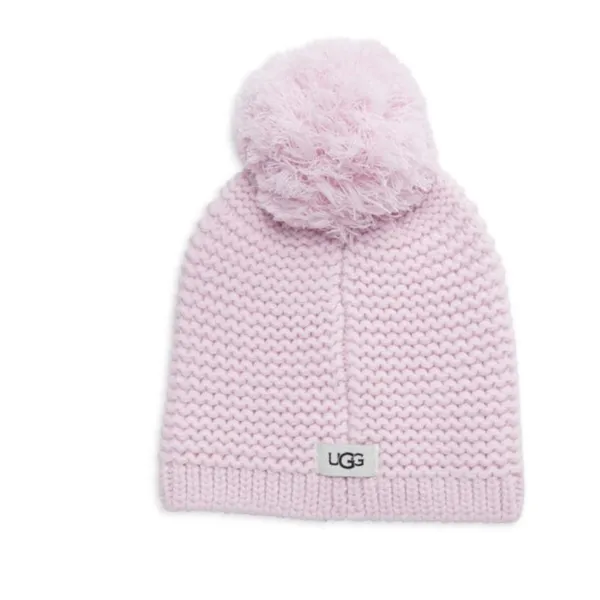 UGG‎ Chunky Crystal Pink Knit Beanie with Pom-Pom O/S - Image 2