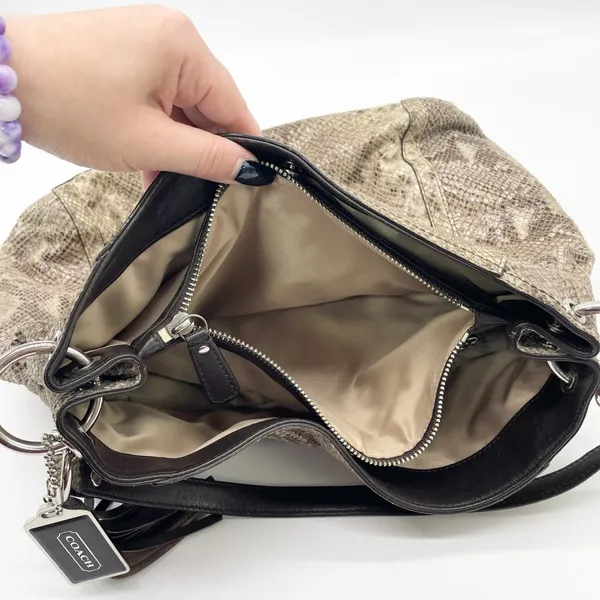 Coach Park Python Hobo Shoulder Bag F24383 Quiet Luxury Statement Elevated‎ Glam - Image 12