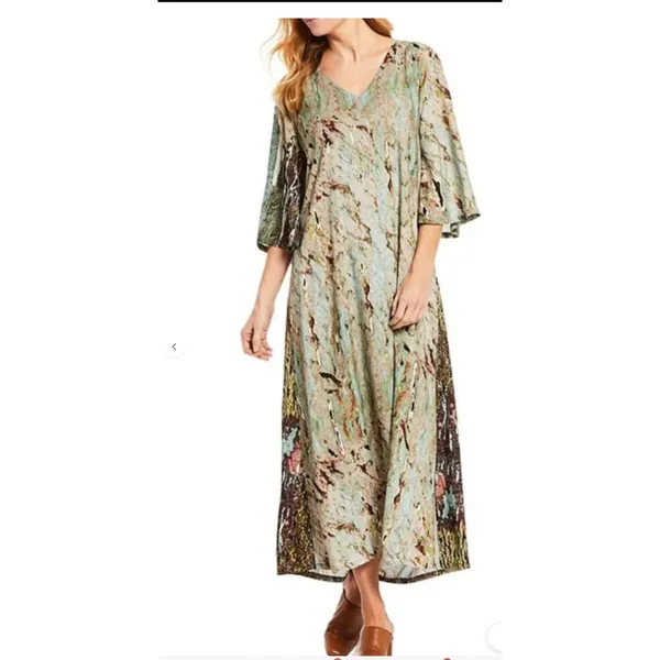 Bryn Walker Women Lilana Aquario Italian Maxi Dress Small Abstract Arsty‎ Lagen - Image 12