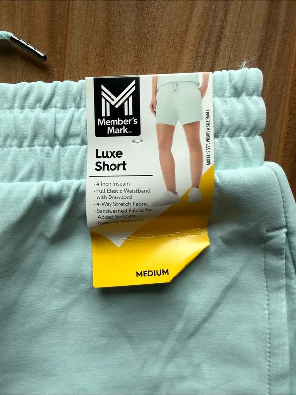 NWT Member's Mark Sandwashed Athletic Shorts - Size M - Image 3
