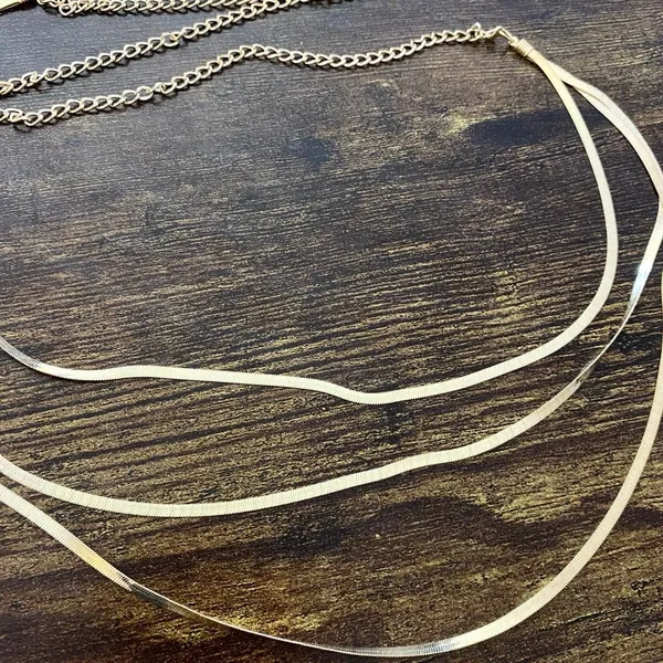 Gold Y2K Triple Layered Liquid Snake Chain Belt, Fits 17-38 Inches, X7GA1401 - Image 7