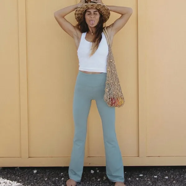 NWT Athleta Elation Flare Pant Size XL Blue Green - Image 3
