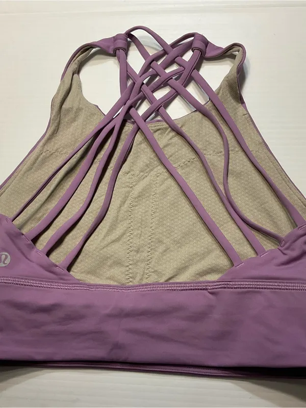Lululemon Free to Be High-Neck Longline Bra Wild A/B Cup - Wisteria Purple Sz 6 - Image 7