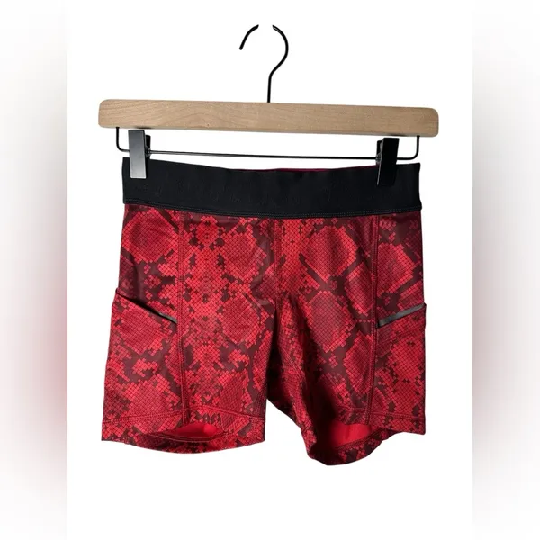 Lululemon What The Sport Shorts 4 Ziggy Snake Red Tide Cranberry‎ - Image 4