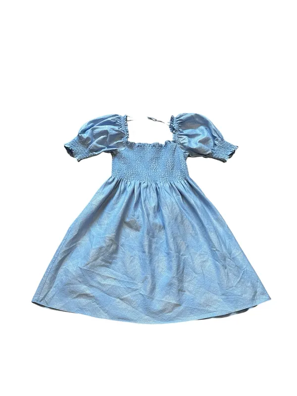 Hill House Athena Nap Dress Light Blue Babydoll Mini Dress Puff Sleeve Fairycore - Image 2