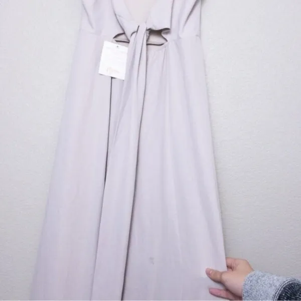 NWT Show Me Your Mumu Lauren Tie Back Chiffon Maxi Dress S Show Me Ring Crisp - Image 11