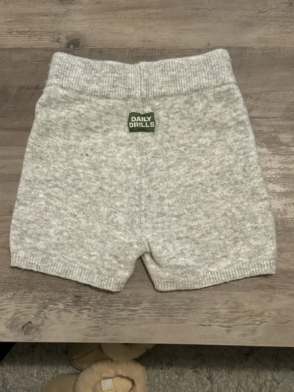 Daily Drills Alpaca Wool Blend Shorts Grey XS/S New - Image 2