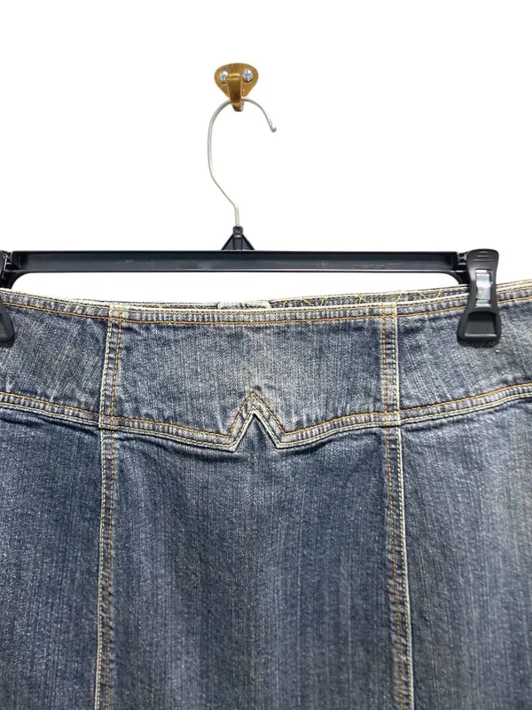 Gap Denim Skirt Blue Size 12 Y2K Lace Festival Coastal Spring Cottagecore Casual - Image 9
