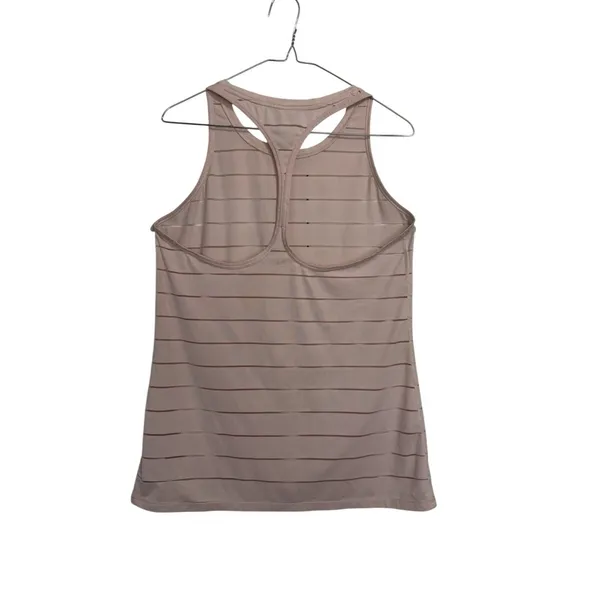 Athleta Pink Striped‎ Mesh Racerback Activewear Tank Top Womens Medium RN 54023 - Image 6