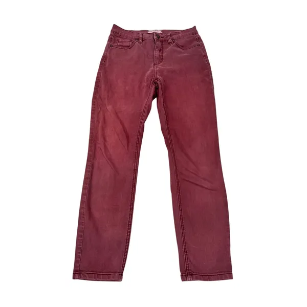 Free People Skinny Jeans‎ Womens 27 Mauve Pink Garment Dyed Stretch Ankle Jeans - Image 2