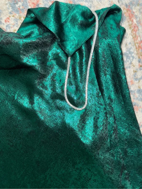 Green Cowl Neck Mini Dress - Image 2
