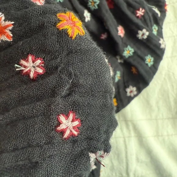 FREE PEOPLE‎ Dizzy Ditsy Floral Bubble Skirt Mini Dress Embroidered Size Small - Image 8