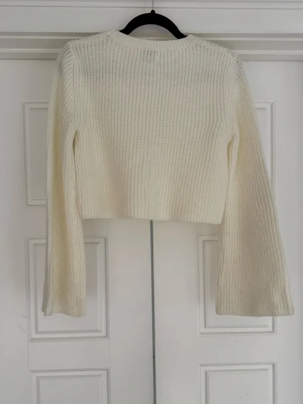 Princess Polly Cream Cropped Sweater - S/M - Image 2