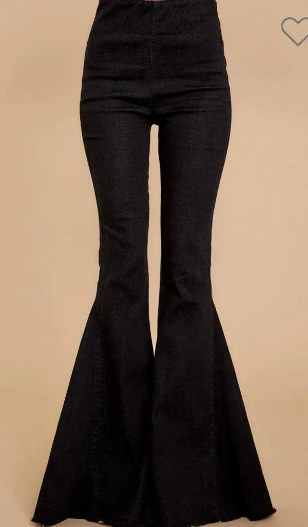 Skylar + Madison Black Denim Flare Jeans - Image 3