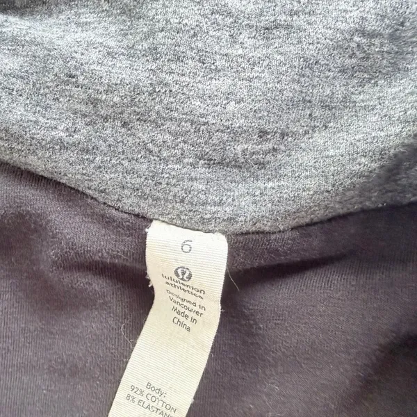 Lululemon That's A Wrap Jacket Size 6 Heathered Coal Grey Fleece Mid-Length - Image 6