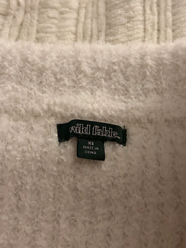 White Off The Shoulder Knit Dress - Image 2
