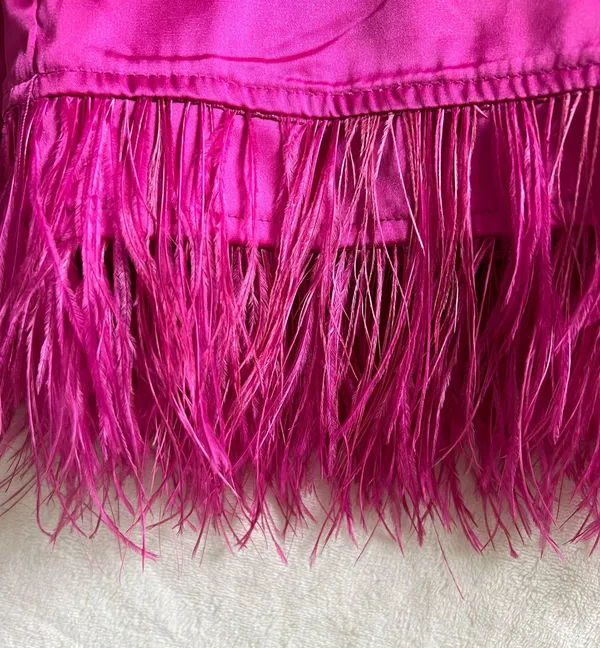Nyla Skirt Pink Feather Skirt - Image 5
