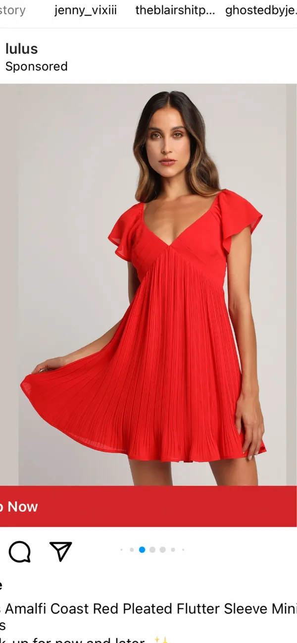 Lulus red dress. NWT. Very cute just never wore it. Size medium - Image 3