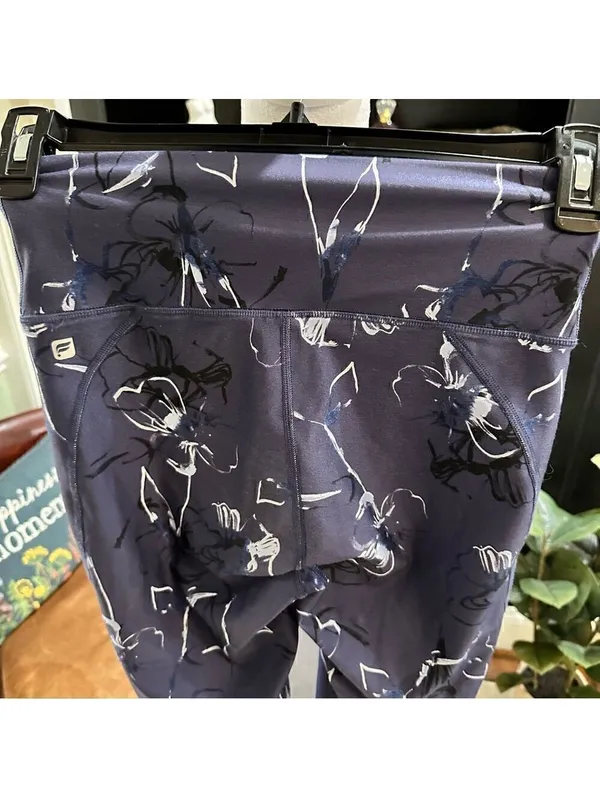 Fabletics Purple Floral High Rise Leggings Size Small - Image 5