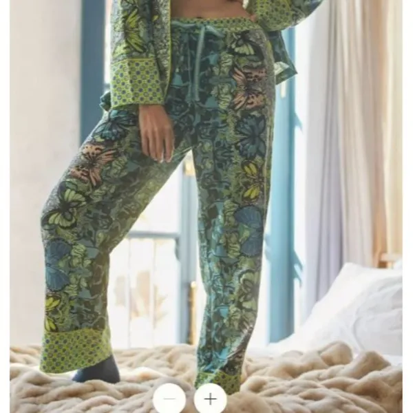 Alexandra Farmer Anthropologie Secret Garden Flannel Pajama Pants XS - Image 10