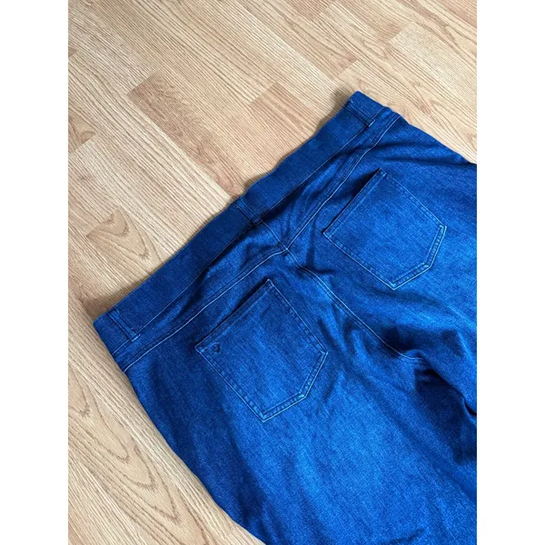 Betabrand Boot-Cut 4-Pocket Yoga Denim Jeans Jeggings Blue Size 2X - Image 4