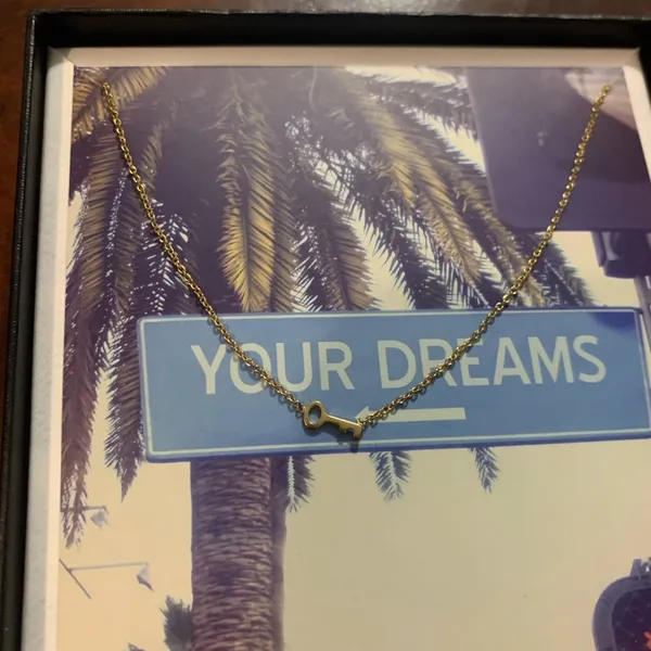 Kitsch Unlock Your Dreams Necklace Earring Set 14K Gold Plated Brass - Image 3