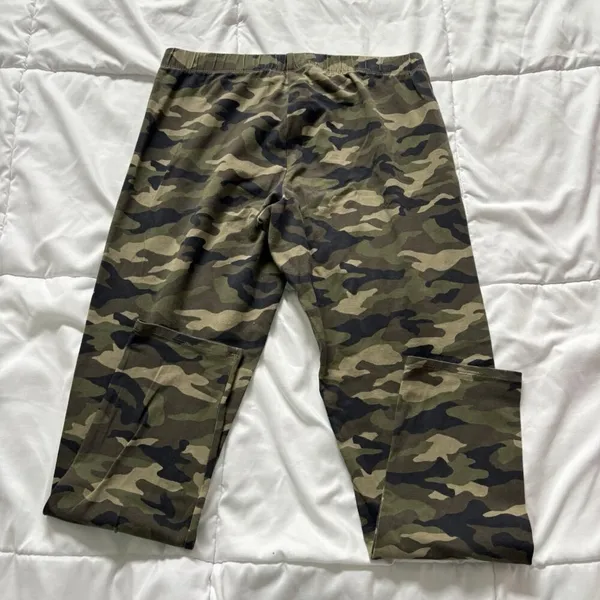 Womens Size Large Leggings‎ Pants Green Camo Activewear Yoga Training Outdoor - Image 6