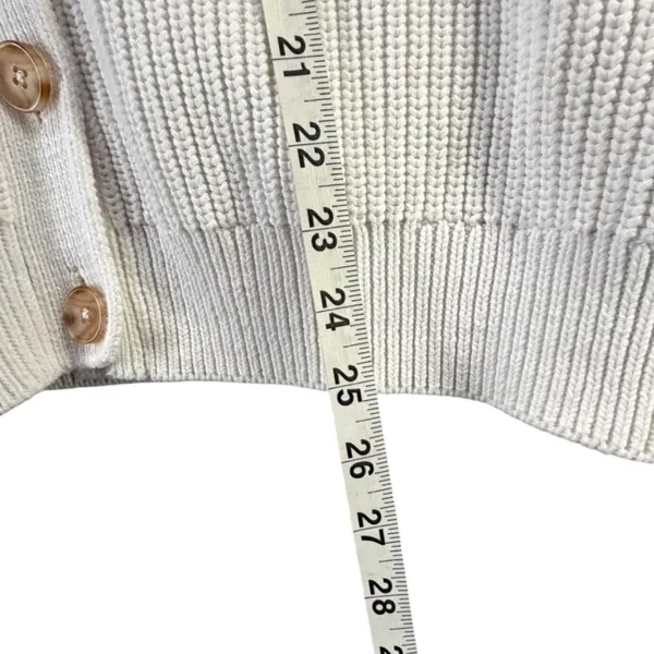 Quince Organic Cotton Oversized Boyfriend Cardigan Womens XS Ivory Cozy Comfort - Image 10