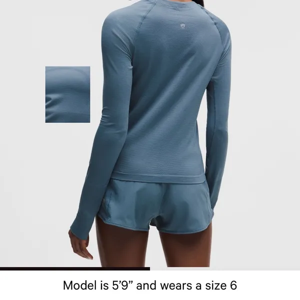 Lululemon Swiftly Tech Long Sleeve Blue/Periwinkle Shirt - Image 6