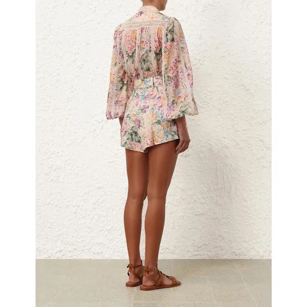 ZIMMERMANN Halliday Tuck belted linen shorts, Size 3 US 10, $649 - Image 2