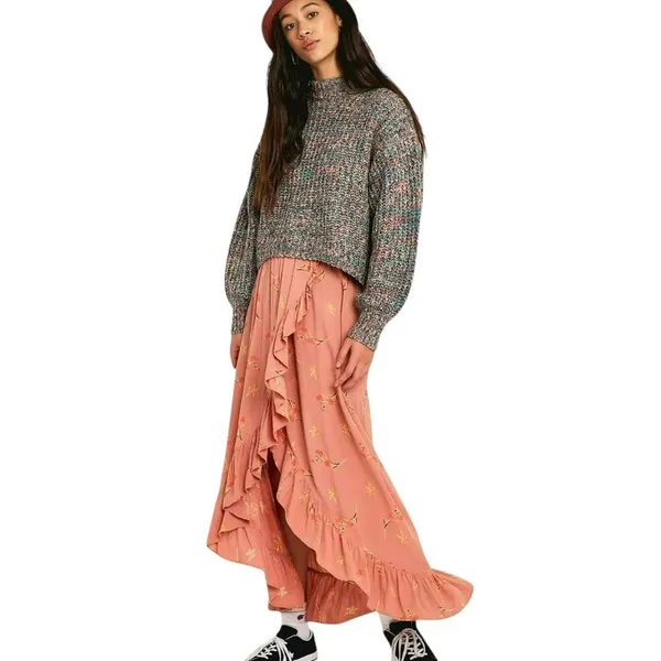 Urban Outfitters Casey Mock Neck Sweater S Multicolor Marled Relaxed Cozy Chic - Image 15