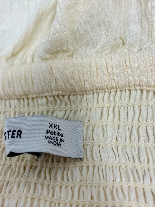 Hollister Cream Smocked Strapless Ruffle Maxi Dress size XXL P - Image 8