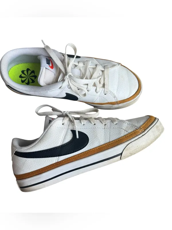 Nike - Court Legacy Next Nature Women’s Sneakers White Black Desert Ochre Sz 8 - Image 2