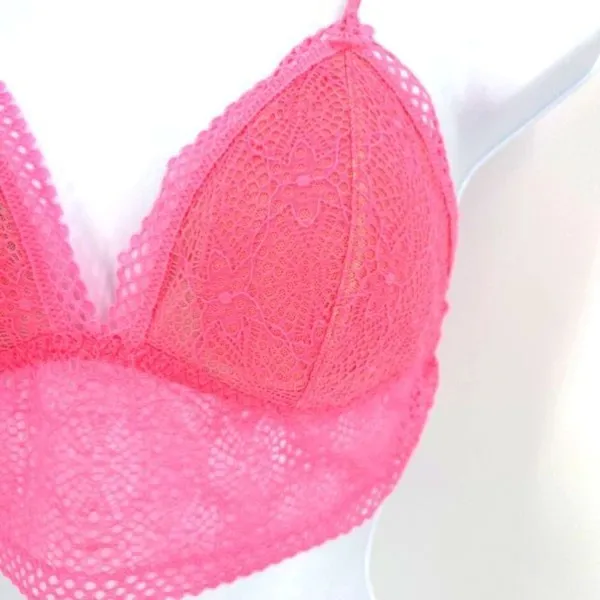Victoria's Secret Long‎ Line Lacy Bralette in Coral - Image 6