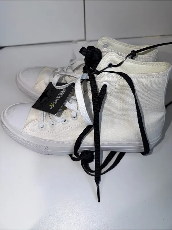 Converse Chuck Taylor All Star II High Top White Sneaker‎ Sz 8.5 K - Image 5