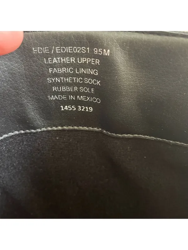 Steve Madden Edie Knee High Riding Boot Black Size 9.5 Moto Metallic Leather - Image 6