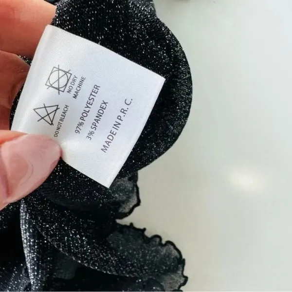 BRANDY MELVILLE Black Porter Sheer Glitter Top‎ - Image 8