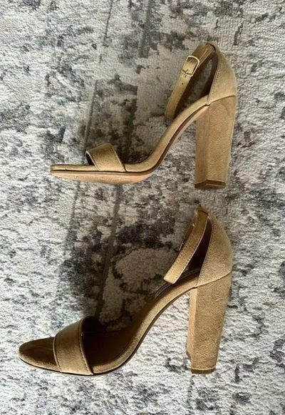 Carrson Suede Nude Heels - Image 3