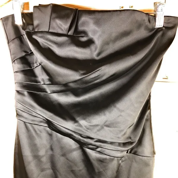 White House Black Market Black Strapless Dress - Image 4