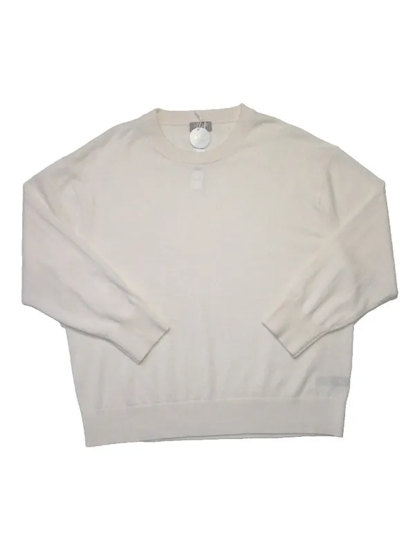 NWT J.Crew Cashmere Relaxed Crewneck Sweater in Snow Ivory Knit Pullover L - Image 6