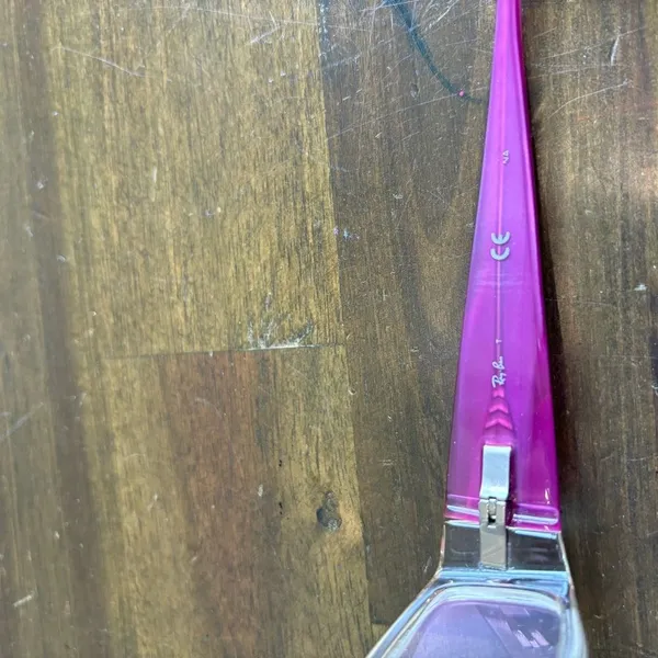 Ray-Ban Eye Glasses Clear Fram Pink Purple Reading - Image 6
