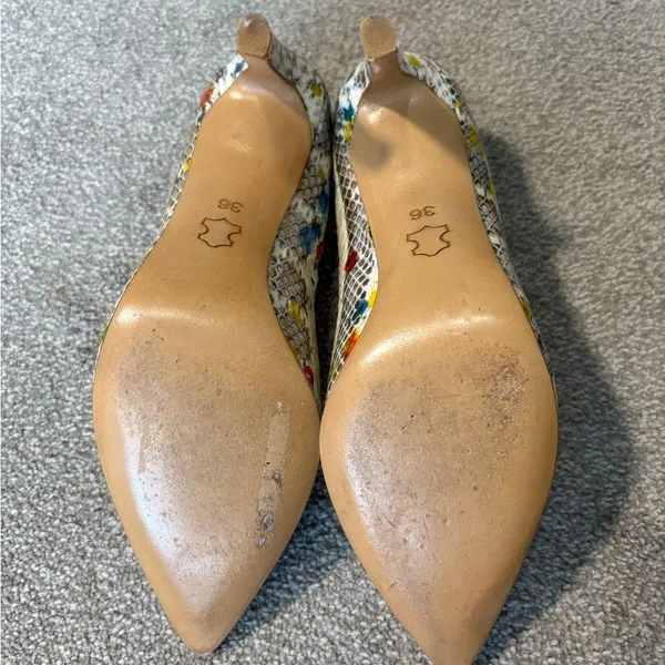 Andrew Kayla Mulit-Colored Snake Skin Heels - Image 5