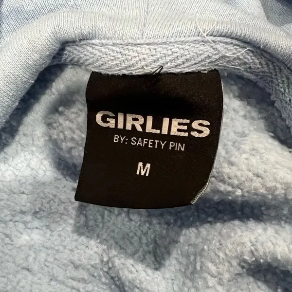 Girlies by Safety Pin Blue Hoodie Women’s Medium - Image 2