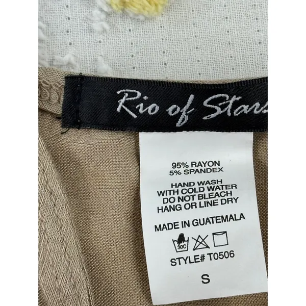 Rio of Stars Women Taupe Brown Ruched Bust Spaghetti‎ Strap Bodysuit T0506 S - Image 5