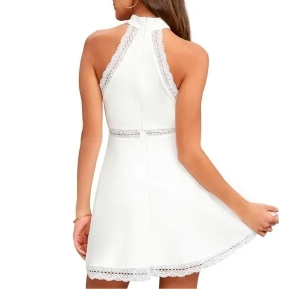 NWOT Lulus Reach Out My Hand White Lace Skater Dress Small - Image 15