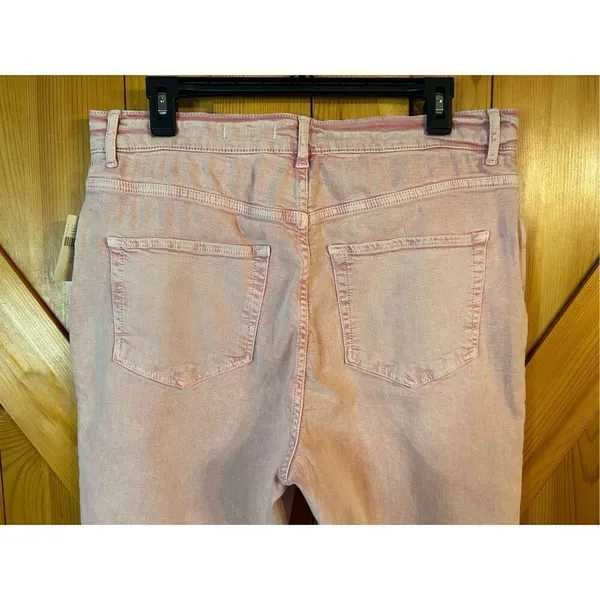 Pilcro and the Letterpress Ultra High-Rise Acid Wash Straight Jeans Pink/Rose 31 - Image 9