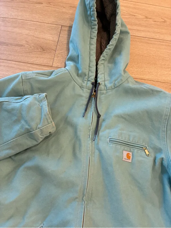 Carhartt Women’s Sierra Sherpa Lined Jacket Seaglass Blue Size XL (16-18) - Image 2